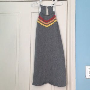 Charlotte Russe Gray dress with rainbow V stripes